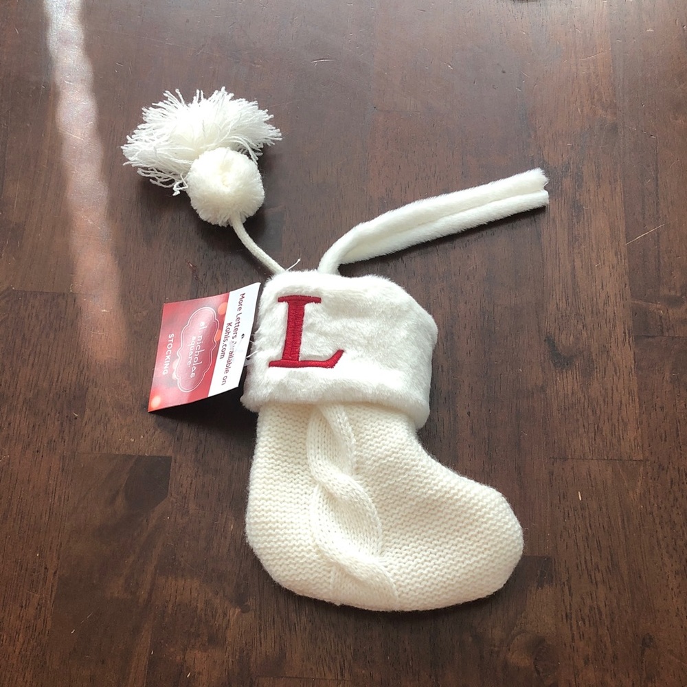 👻 “L” Knit Mini Christmas Stocking